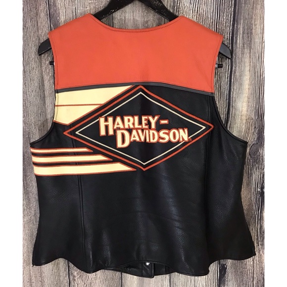 Harley Davidson Motorcycles Leather Jacket Vest - Picture 5 of 8